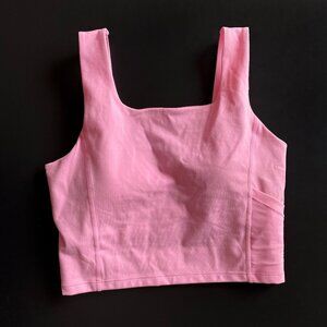 Mono B Pink Crop Tank Top Women’s Size S Athletic Sports Bra